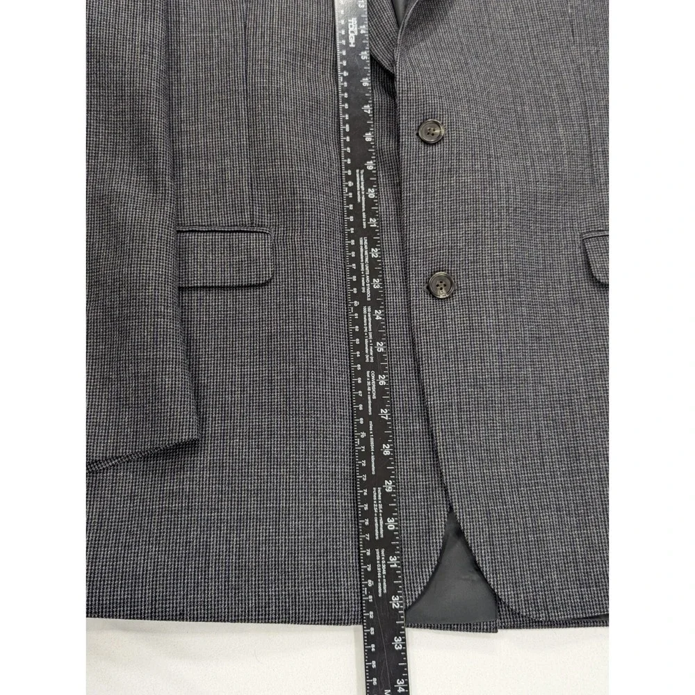 Chaps Ralph Lauren Blazer Suit‎ Jacket Soft Wool Birdseye Blue 48L *Small Hole